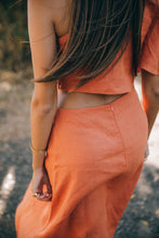 Load image into Gallery viewer, MATILDA DRESS - Orange Linen